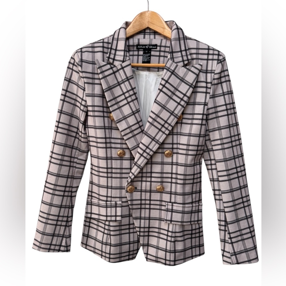 Attitude Unknown Women's Metallic Button Blazer Size:XS